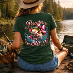 Tricou dama personalizat , Pescuiesc cu Stil