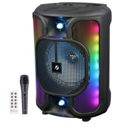 Boxa portabila 8" KTS-1766 RGB cu microfon, telecomanda si Bluetooth