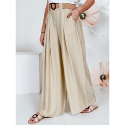 Pantaloni largi pentru femei MIRELOU bej