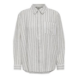 ONLY Bluză 'ONLTokyo' gri piatră / alb
