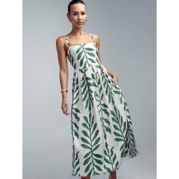St MRLO Rochie 'Lanah' verde / alb