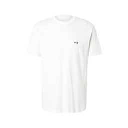 ARMANI EXCHANGE Tricou negru / alb murdar