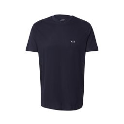 ARMANI EXCHANGE Tricou bleumarin / alb