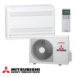 Aparat de aer conditionat inverter pentru podea Mitsubishi Heavy Industries SRF35ZS-W + SRC35ZS-W, 12000 BTU, 28 m², A++, R-32, Alb