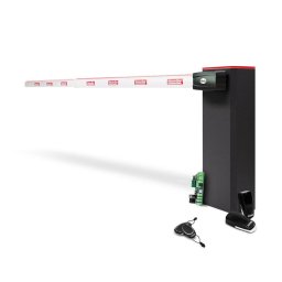 Kit bariera de acces auto cu brat telescopic fara LED Motorline KIT TURBO 6 + ZUM75HTSL-6, 6 m, 24V, utilizare intensiva