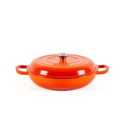 CRATIȚĂ FONTĂ EMAILATĂ 3.2 LITRI, ROTUNDĂ, ORANGE, LÄTT HOME