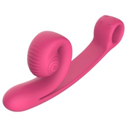 Snail Vibe Curve - vibratoare dublu stimulare clitoris și punct G - silicon roz