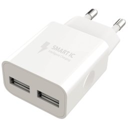 Adaptor de încărcare Winner Group 2xUSB-A 12W alb