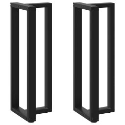 Picioare de masa de bar în forma de T, 2 buc., negru, 40x35x(110-111) cm, otel GartenMobel Dekor