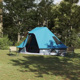 Cort de Familie Tipi Albastru pentru 6 Persoane, Impermeabil GartenMobel Dekor