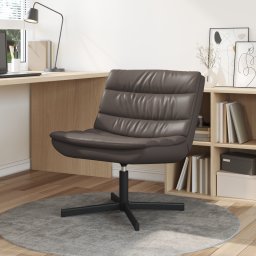 Scaun Pivotant Maro Chocolate Piele artificiala Mediu Ergonomic GartenMobel Dekor