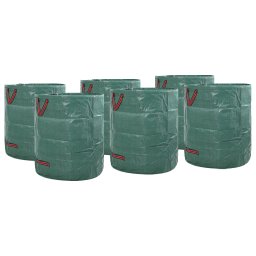 Sacii pentru Deseuri de Gradina cu Manere 12 buc Pliabili Rotunzi Verzi 272 L GartenMobel Dekor