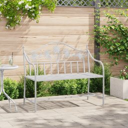 banca Alb Metal 104 x 52.5 x 89 cm Construita pentru a dura GartenMobel Dekor