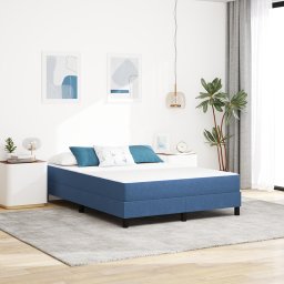 Saltea cu arcuri pocket Albastru Medie 160x200x20 cm Material textil GartenMobel Dekor