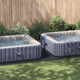 Prelata pentru piscina dreptunghiulara 640x321 cm, neagra, polietilena