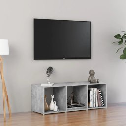 Comoda TV, gri beton, 107x35x37 cm, PAL GartenMobel Dekor