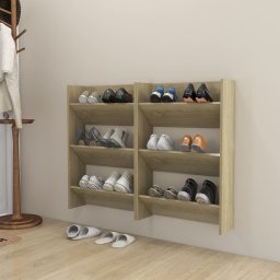 Pantofare de perete, 2 buc., stejar sonoma, 60x18x90 cm, PAL GartenMobel Dekor