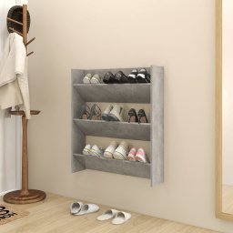 Pantofar de perete, gri beton, 80x18x90 cm, PAL GartenMobel Dekor