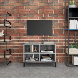 Comoda TV cu picioare metalice, gri sonoma, 69,5x30x50 cm GartenMobel Dekor