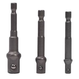Set 3 adaptor priza Burghie cu tija 1/4" hexagonala 1/4-3/8-1/2''