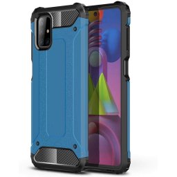 Husa Hybrid Armor Case Tough Rugged Cover for Samsung Galaxy M51 blue
