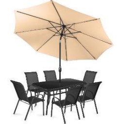 Set Mobilier gradina FDZN 6050-PR 4 persoane, Negru