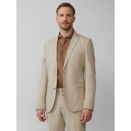 s.Oliver BLACK LABEL Sacou barbati cu model fin si croiala Slim Fit, Maro deschis (SELECTATI MARIMEA: 50)