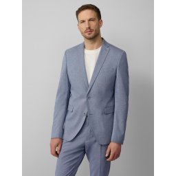 s.Oliver BLACK LABEL Sacou barbati cu model fin si croiala Slim Fit, Albastru deschis (SELECTATI MARIMEA: 50)