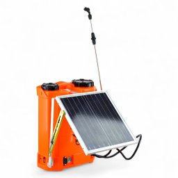 Pulverizator stropit, tip vermorel, cu panou solar, acumulator 8 Ah, 16 litri, 4 bar, 5 duze schimb, tija telescopica, Evotools,