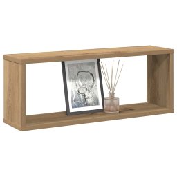Rafturi de perete cub 2 buc. stejar artizanal, 60x15x23 cm lemn GartenMobel Dekor