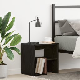 Noptiera Neagra din Stejar 40x30x40 cm din Lemn Tehnic GartenMobel Dekor