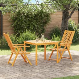 Set de mese pentru gradina 3 piese Lemn solid de acacia GartenMobel Dekor