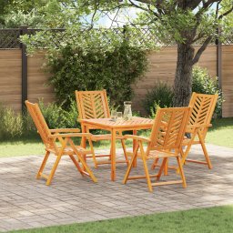 Set de Masa de Gradina de 5 Piese din Lemn Solid de Acacia GartenMobel Dekor
