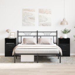 Noptiere, 2 buc., stejar negru, 40x35x65 cm, lemn prelucrat GartenMobel Dekor