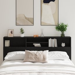 Dulap cu tablie de pat, stejar negru, 200x19x103.5 cm, lemn GartenMobel Dekor