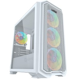 Carcasa Wezen ARGB White, Fara sursa, Mini Tower Alb