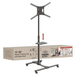 Barkan Mobil, suport TV Mount Cart+Self 32"-83", Negru, Capacitate max 150 kg