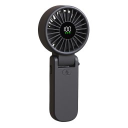Mini Ventilatoare Ventilator Portabil cu Baterie si Display Digital, 5400RPM - Techsuit (A10) - Black