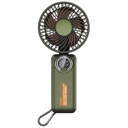 Mini Ventilatoare Ventilator Portabil cu Baterie si Display Digital, 3600mAh - Techsuit (Z8) - Green