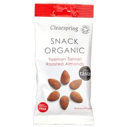 Snack de Migdale Prajite cu Sos Tamari fara Gluten Eco 30g Clearspring