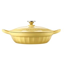BUYDEEM Enameled Cast Iron Dutch Oven, model CP581, color Mellow Yellow