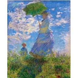 Set goblen cu diamante, cu sasiu, Plimbare - Monet, 40x50 cm