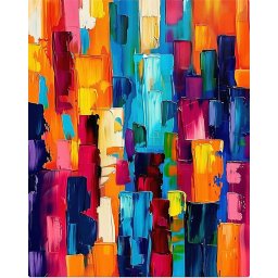 Set pictura pe numere, cu sasiu, Energie abstracta, 40x50 cm