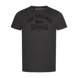 LONSDALE Tricou gri metalic / gri închis / negru