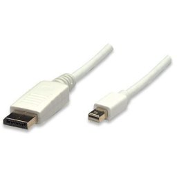 Manhattan cablu monitor Mini DisplayPort la DisplayPort, M/M, alb, 2m