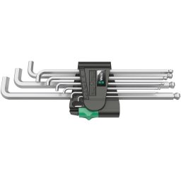 Set chei hexagonale, metrice, cromate, 9 piese