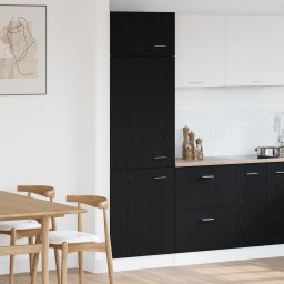 Dulap Frigidere în Stejar Negru - 60x57x207 cm, Fabricat din Lemn Prelucrat GartenMobel Dekor
