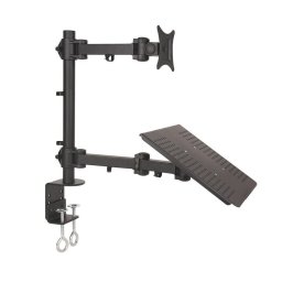 Suport monitor ART Holder L-23 Universal for monitor LCD/LED black 13-27''+notebook desk moutin