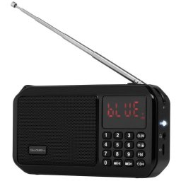 Radio portabil cu acumulator FMP 125 BTB, FM, Bluetooth, lanterna, card micro SD, Negru