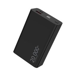 Acumulator extern cu afișaj Winner Group 20000 mAh 20W Power Delivery negru